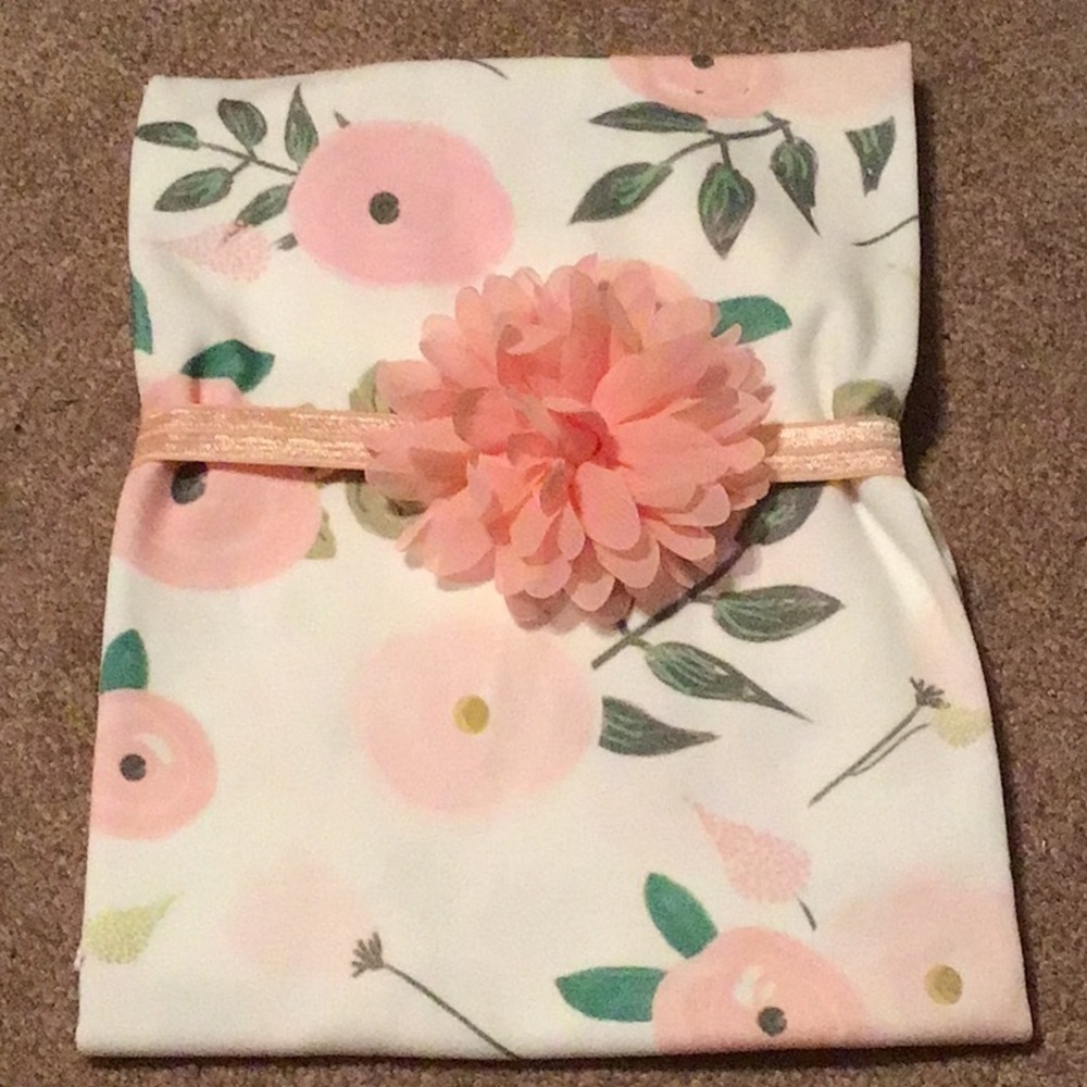 New Baby Floral Swaddle Blanket